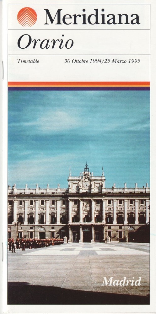 Meridiana timetable 1994/10/30