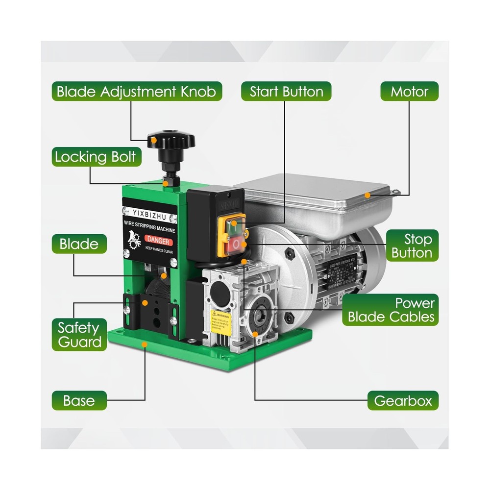 160W Electric Wire Stripper Machine, 30 m/min Automatic Cable Stripping Tool ...