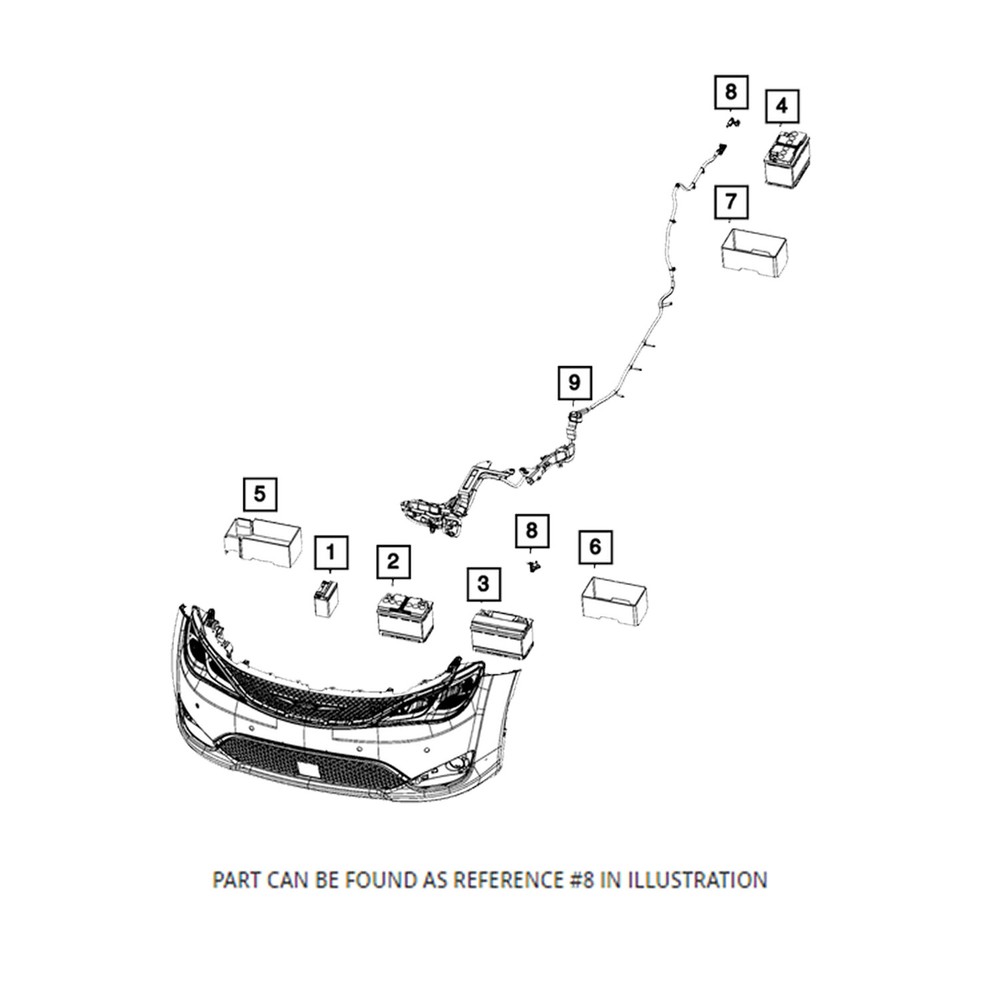 Genuine OEM Mopar Negative Battery Sensor Cable Terminal End For Chrysler Dodge