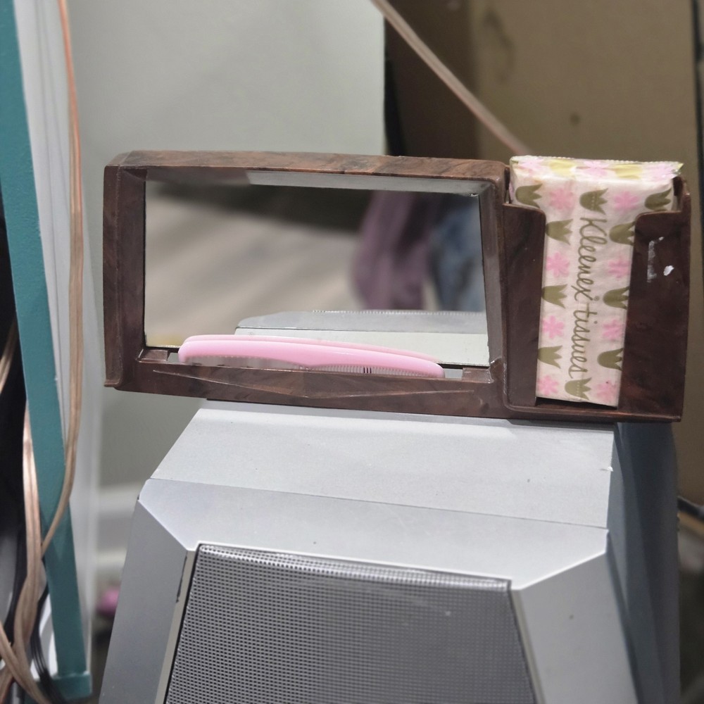 1960's Car Visor Tissue Holder And Mirror