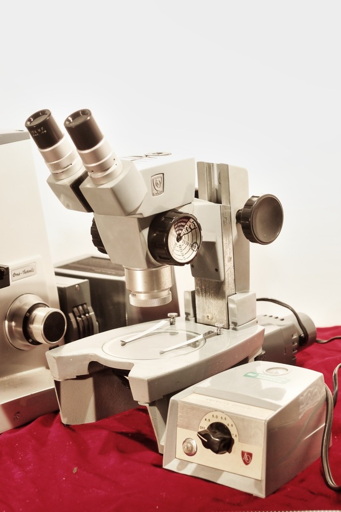 AO120 COMPOUND MICROSCOPE WITH CYCLOPTIC STEREO MICROSCOPE-COMPLETE MADE IN USA