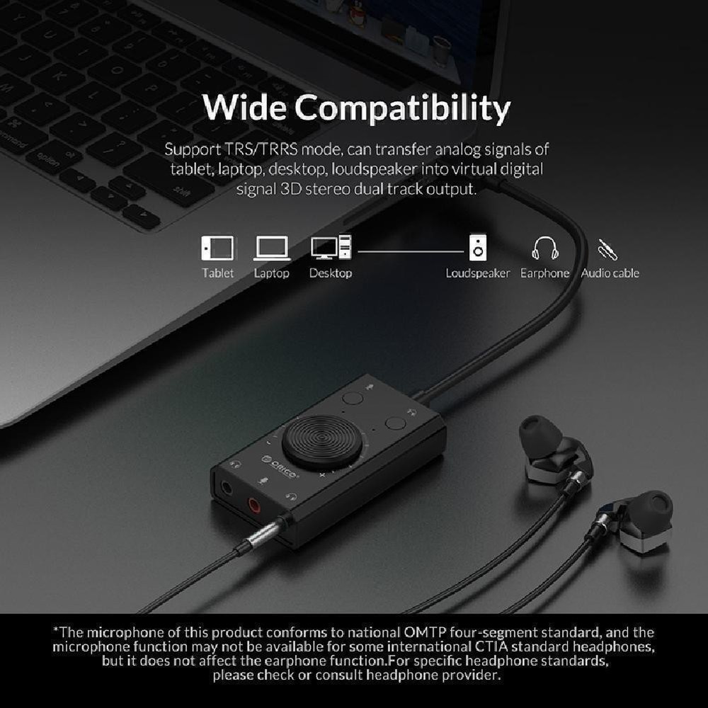 Universal External USB Driver-Free Sound Card With LED Indicator For Speaker