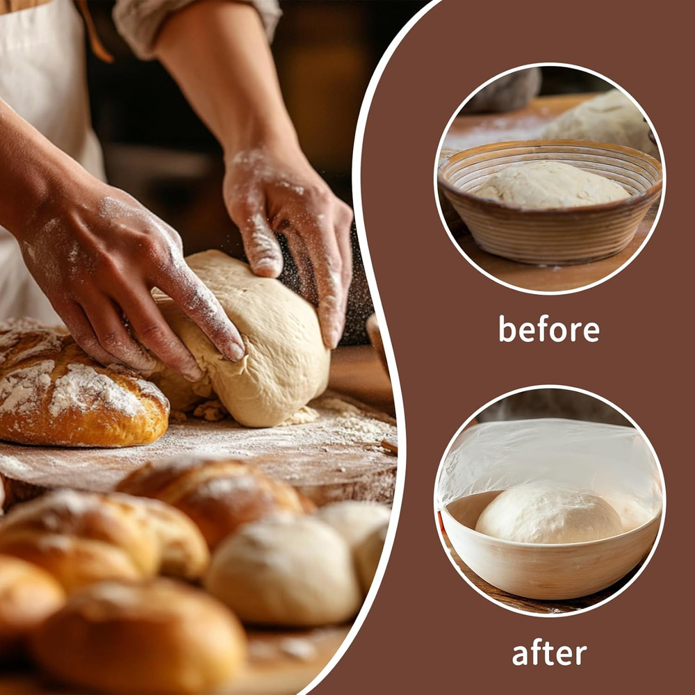 Reusable Elastic Bowl Covers for Bread Proofing - 2 Pack