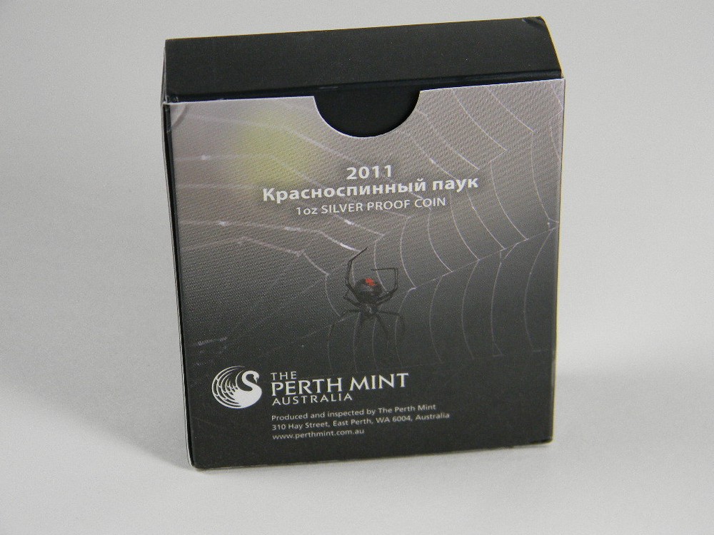2011 RED BACK SPIDER TUVALU PERTH MINT PROOF COIN