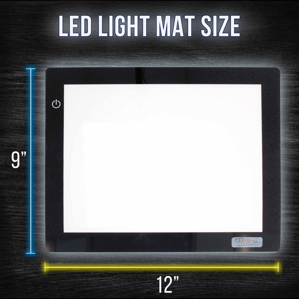 Lightmaster 9" x 12" (A4) Light Box 5V Ultra-Thin Profile w/ USB Power Adapter