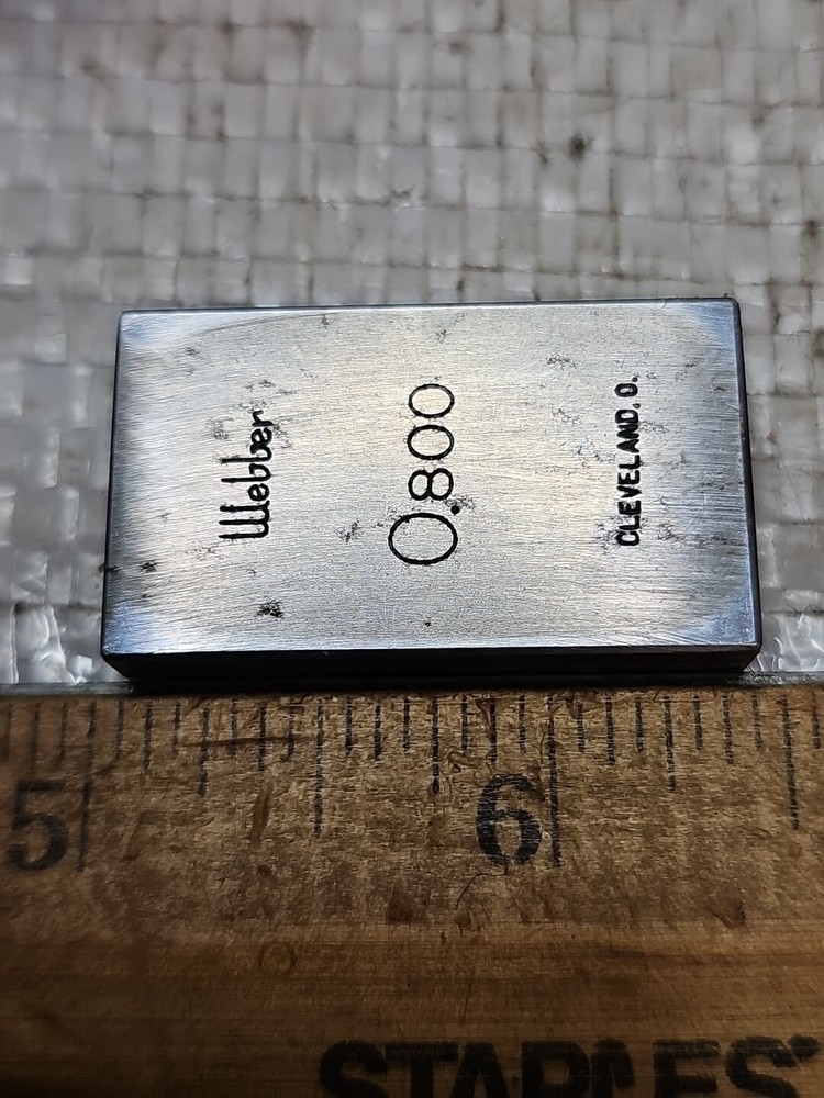 WEBBER .800" RECTANGULAR GAGE BLOCK