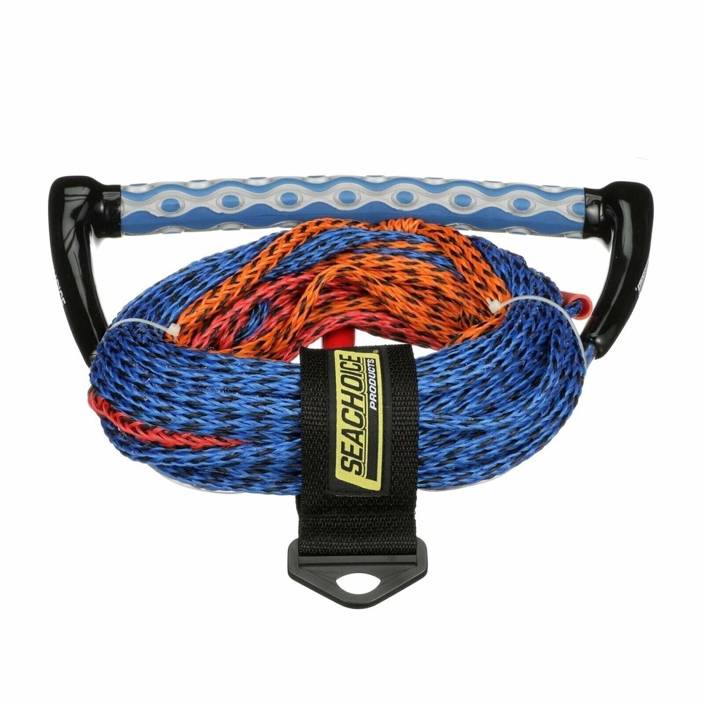 Seachoice 86733 3-Section Multi-Use Ski Rope ? 75 Foot Line ? Radius Rubber E...