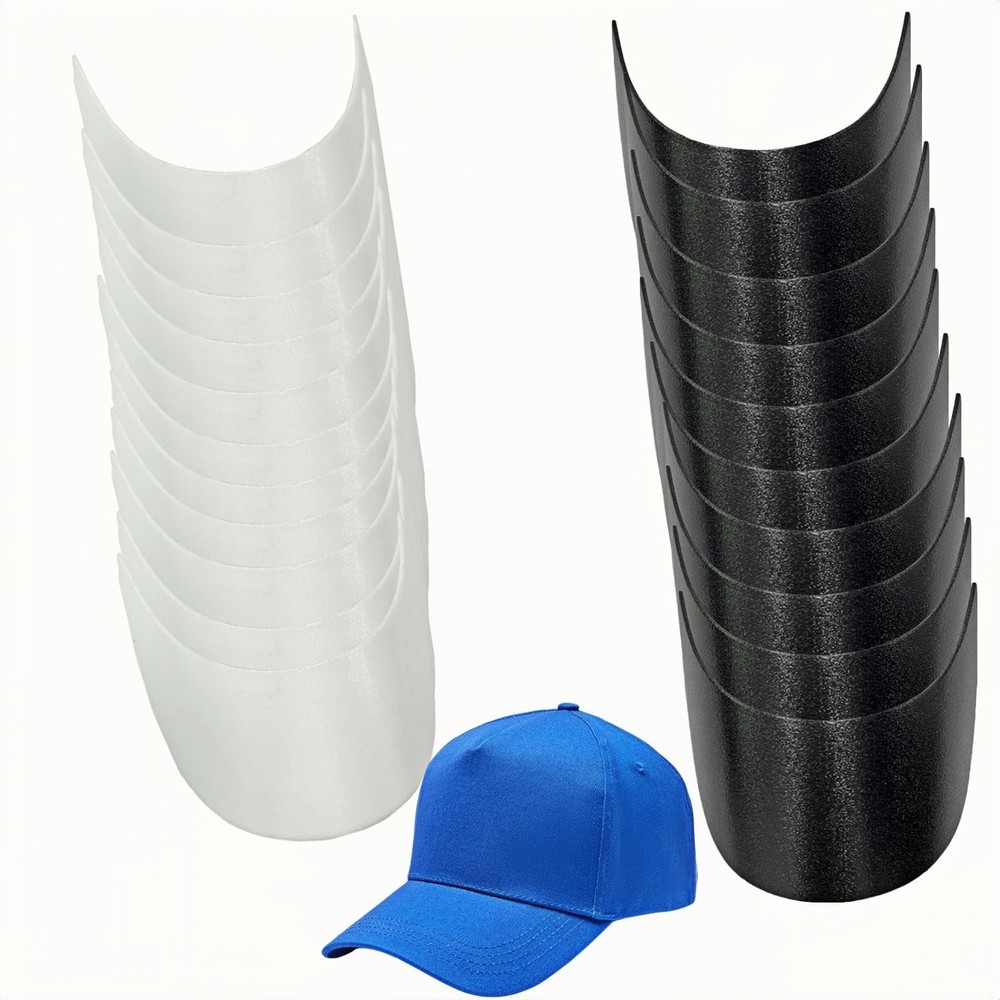 20 Pcs Baseball Caps Inserts Shapers Plastic Hat Inner Support Baseball Bump ...