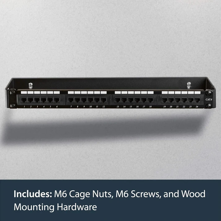 Hinged Wall Mount Patch Panel Bracket 19" Swing Rack 4" Deep Network Equipment