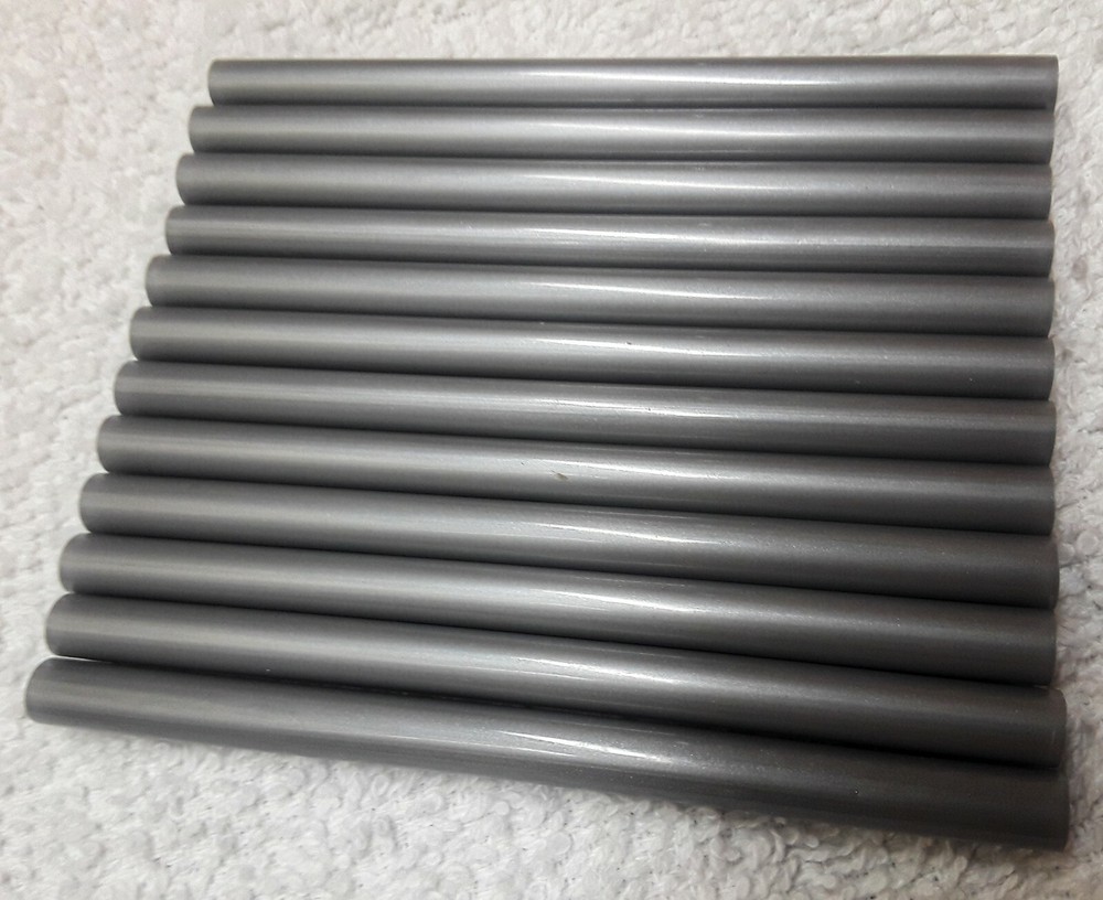 96 Silver Grey Mini Glue Sticks 4" Length 5/16 (.25)