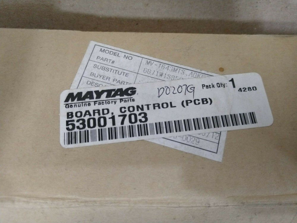 MAYTAG 53001703 Microwave Control Board