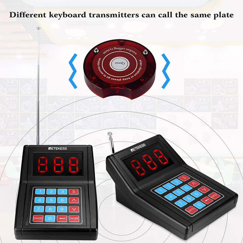 RetekessTD165 Pagers for Restaurants Wireless Pager System Queuing 20 Buzzer Bar