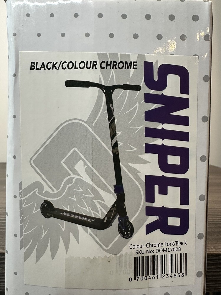 Dominator Scooters / Sniper Model / Expert/ Chrome Fork/ Black / Kick Scooter
