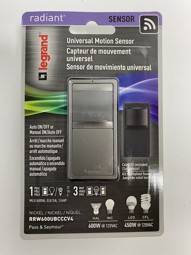 RRW600UBCCCV4 Legrand Motion Sensor Light Switch Pass & Seymour