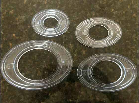 Creative Memories: Oval Cutting Patterns (Set of 4 plus Sizing Template)