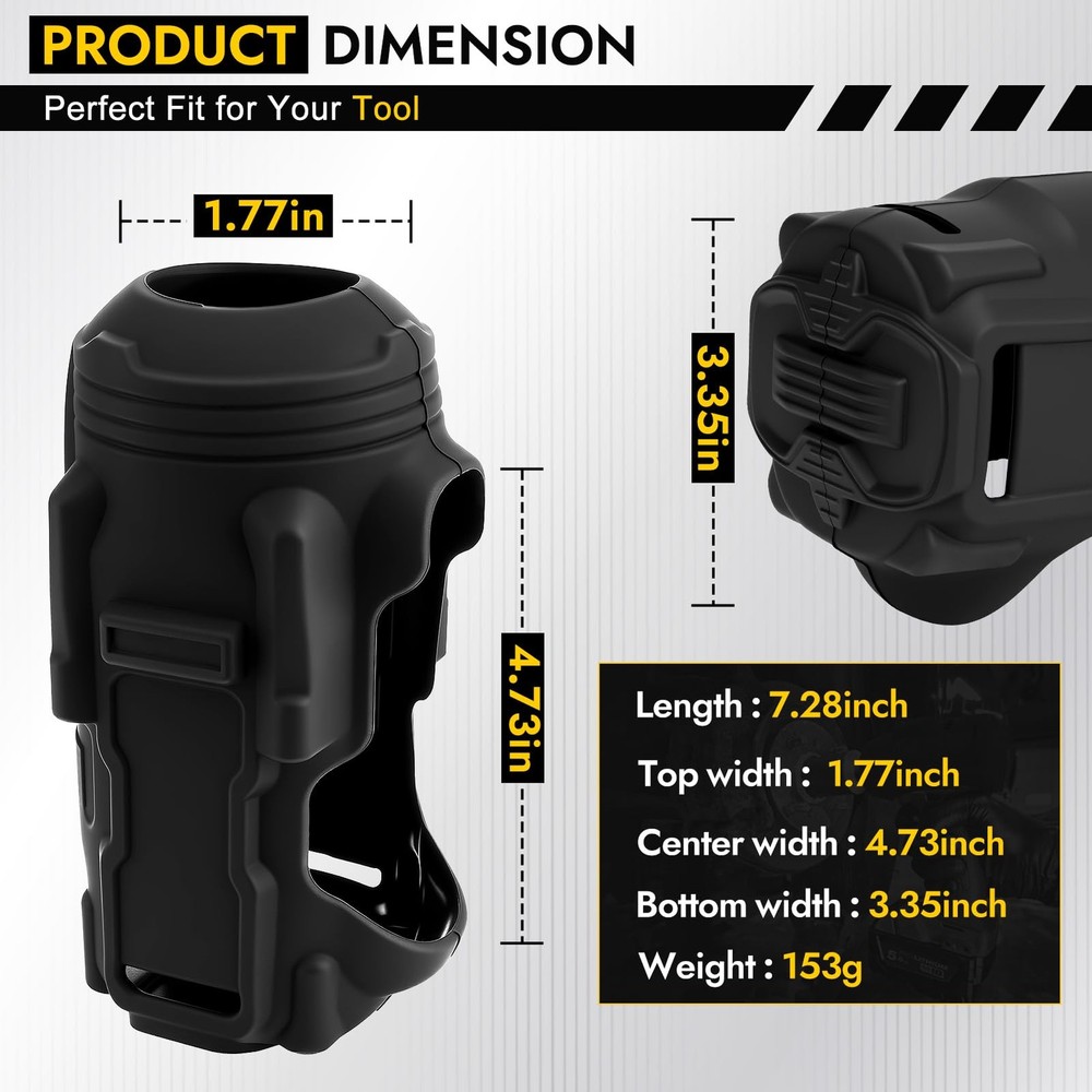 Upgraded DCF961 DCF964 Protective Rubber Boot for 20V MAX DCF961, Black