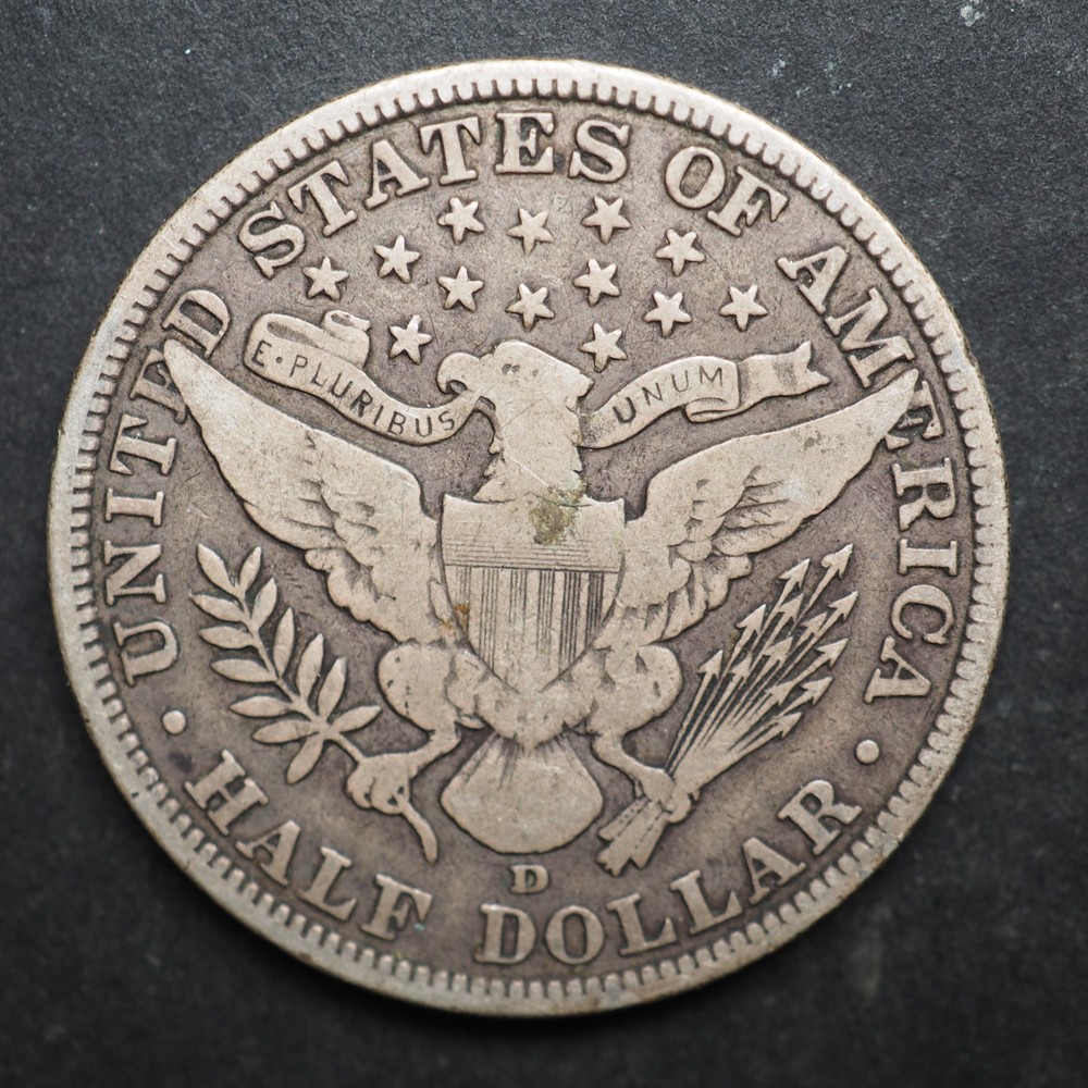 1907 *D* BARBER SILVER HALF DOLLAR ***NICE*** FREE SHIPPING C2155