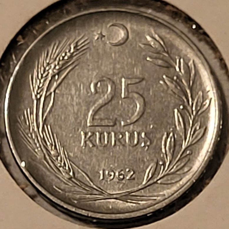 Turkey 1962 25 Kurus Coin - Unc BU