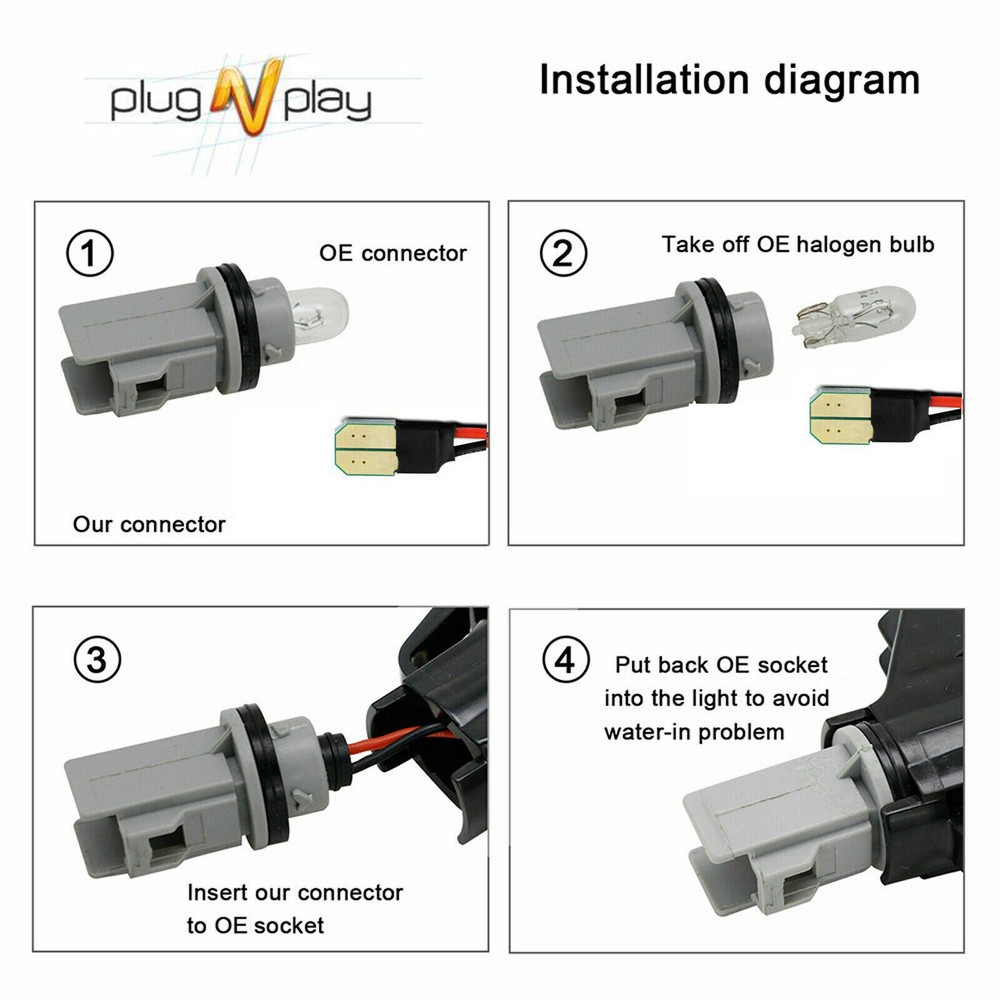 For Ford E150 E250 E350 E450 Econoline Van Bright White LED License Plate Light