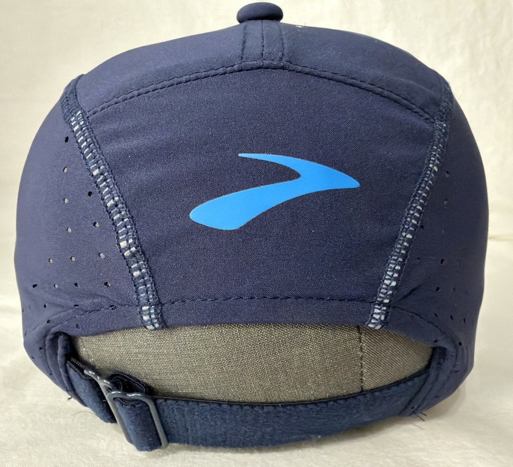 Brooks Run Happy Blue Athletic Running Cap Adjustable OSFA