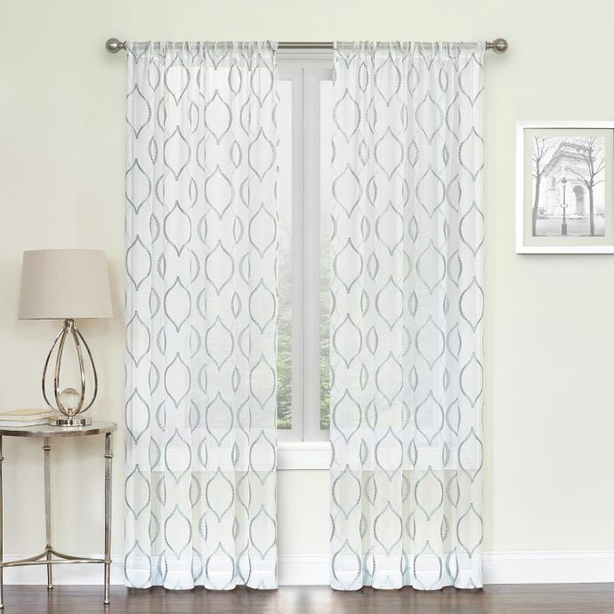 Hourglass 84-Inch Sheer Rod Pocket Sheer Window Curtain Panel - Single Panel
