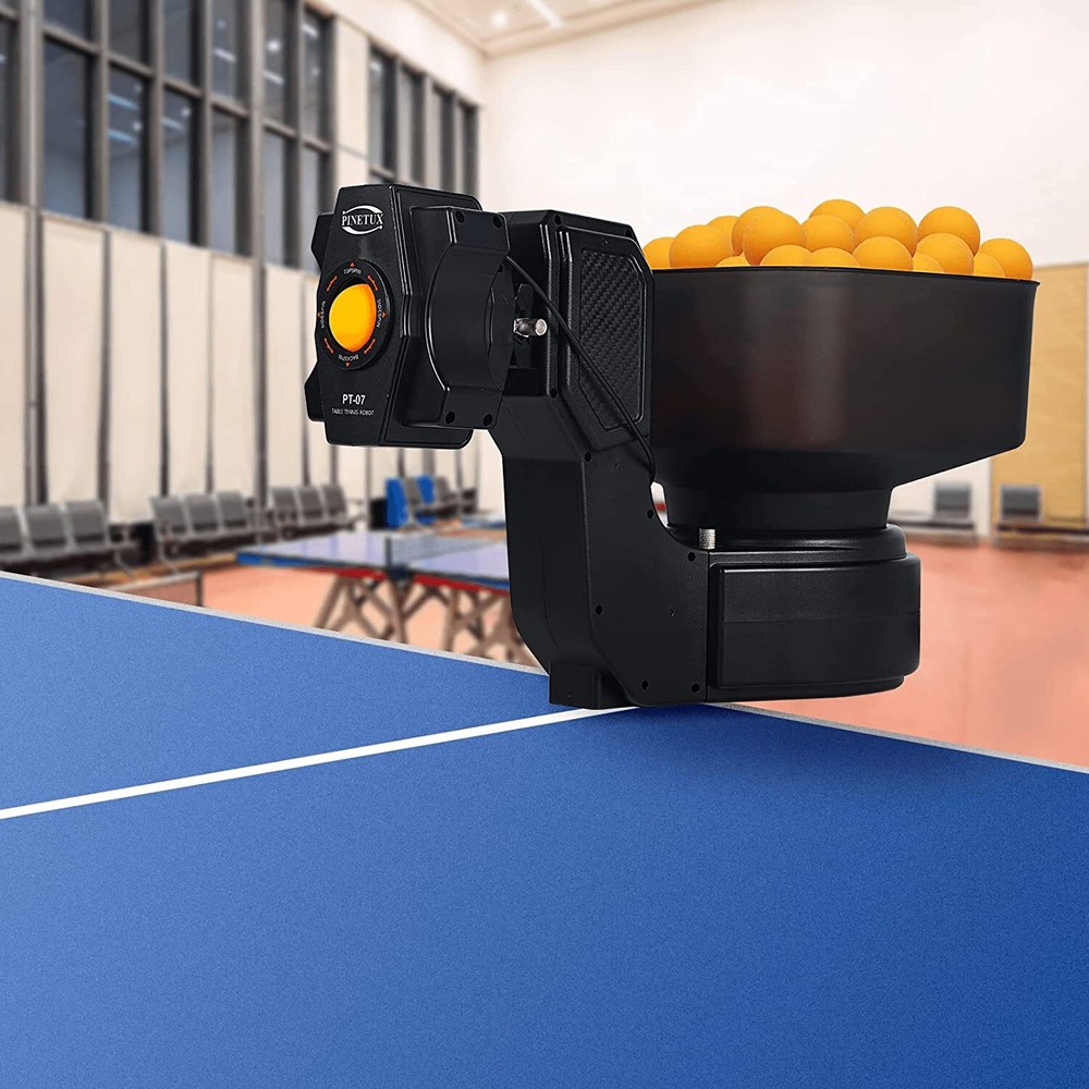 PT-07 Automatic Table Tennis Trainer Robot Ping Pong Training Machine w/50 Balls
