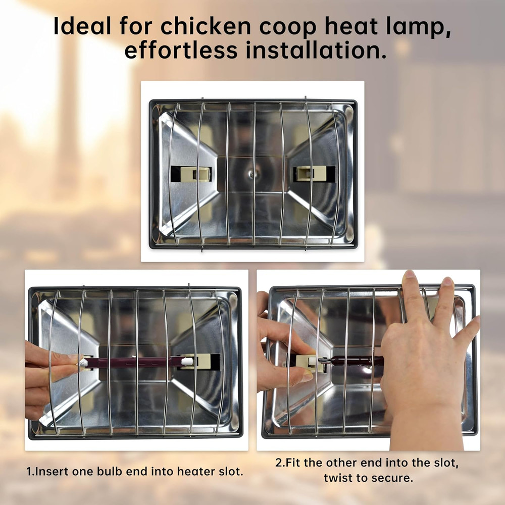 250Wbrooder Heater Replacement Bulb, 4000-5000 Hours Work, Brooder Heater for Ch