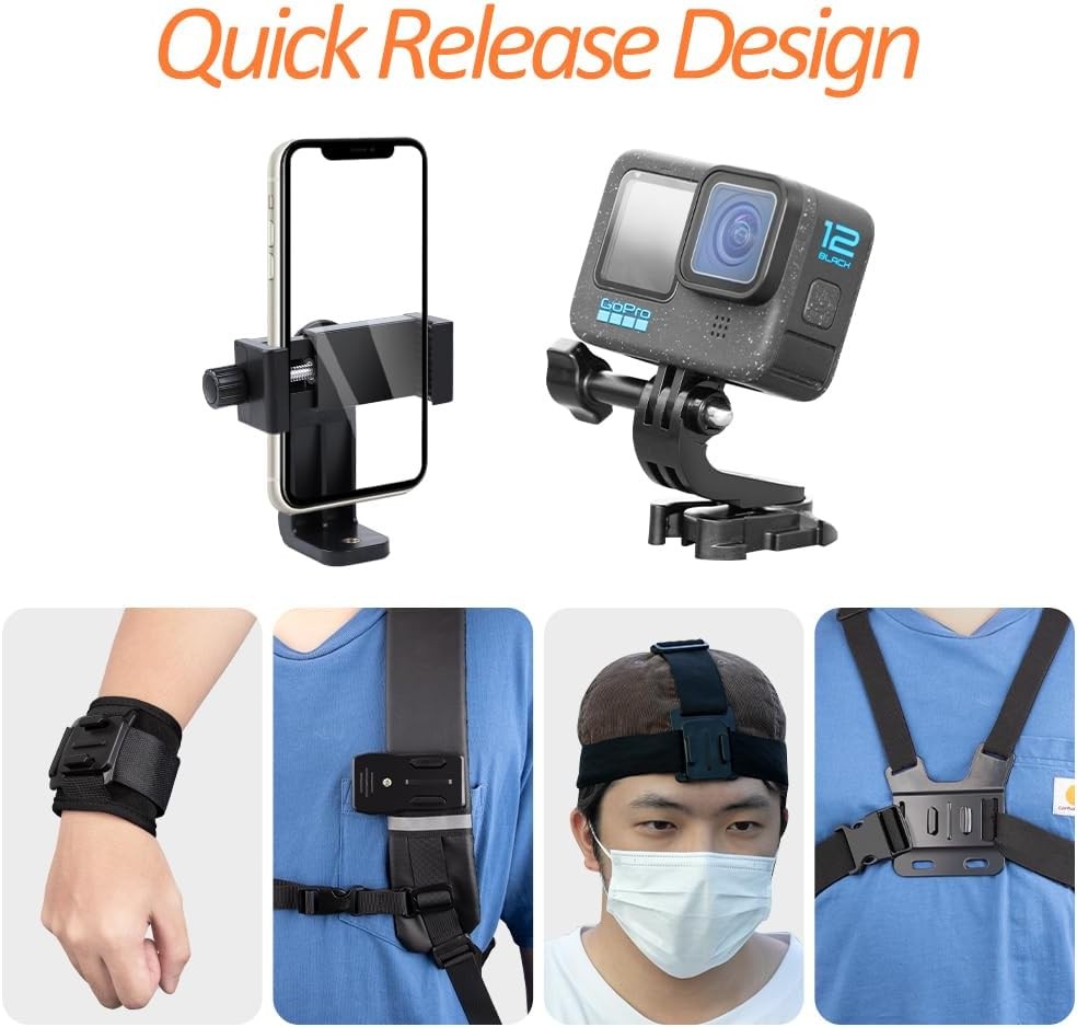 Action Camera Accessories Kit with Mounts