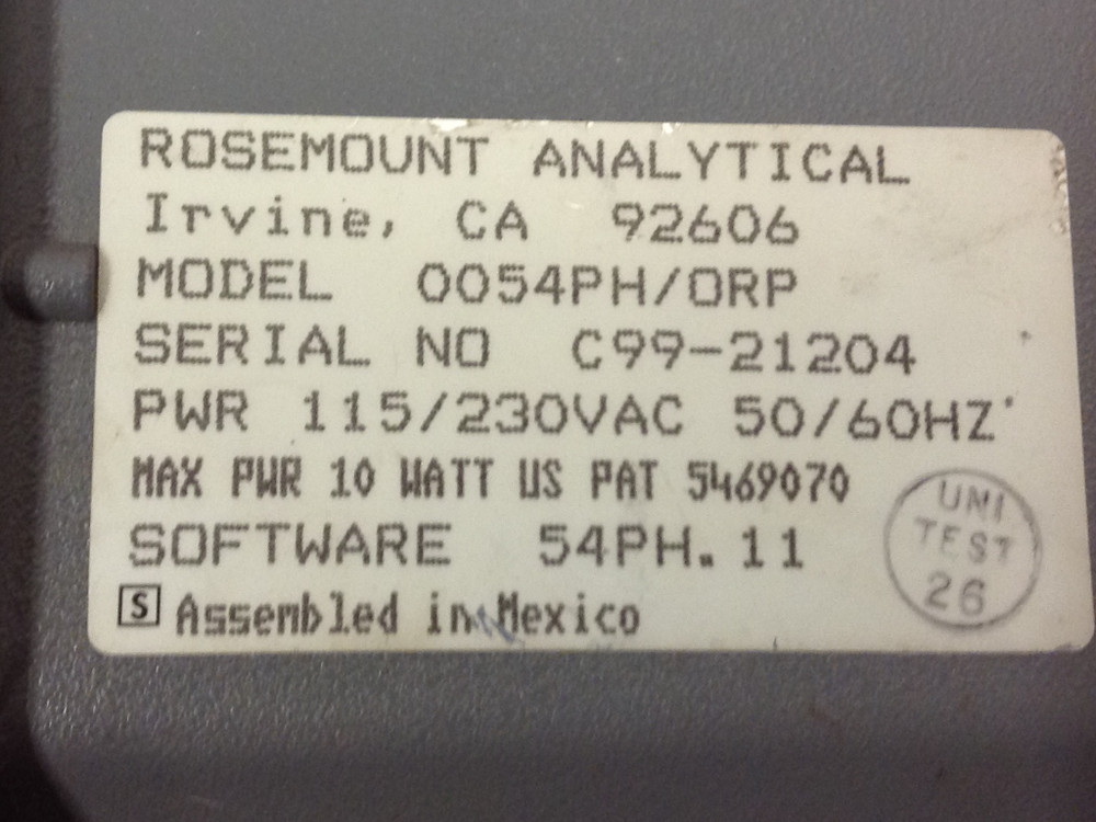 Rosemount Analytical - Model: 0054PH/ORP - Temperature Controller