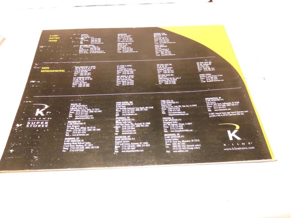 K-LINE TRAINS- 2000 2ND EDITION CATALOG- GOOD- W15