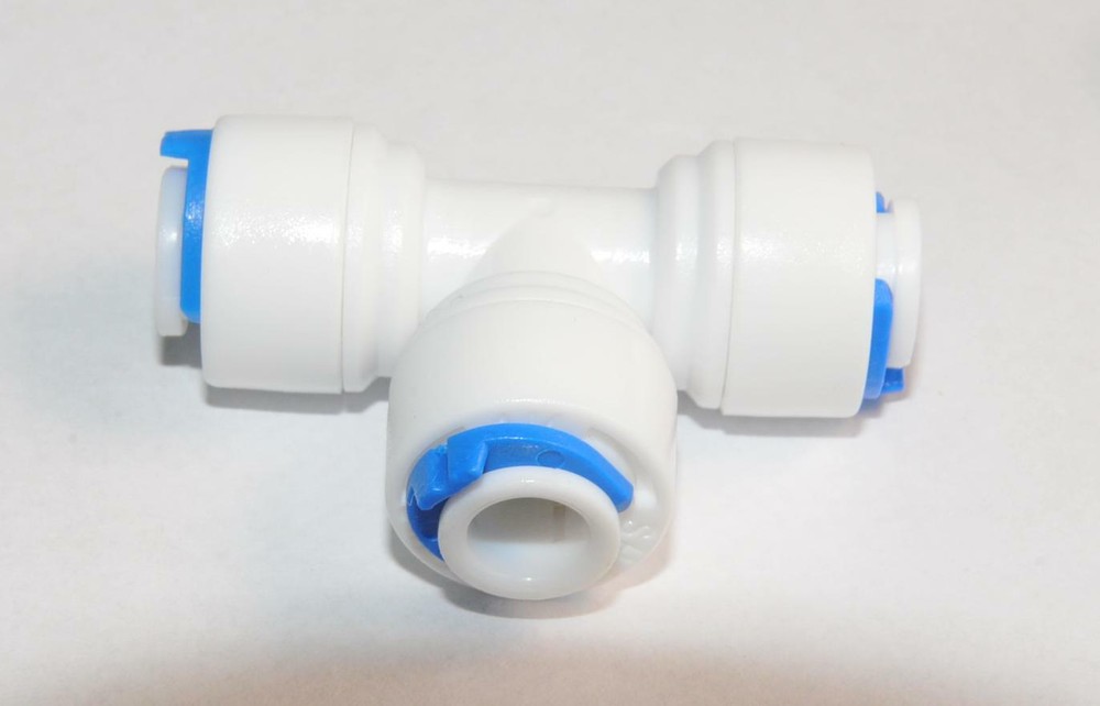 ¼” 3 TREE WAY UNION TEE TUBE QUICK PUSH CONNECT RO REVERSE OSMOSIS WATER FILTER