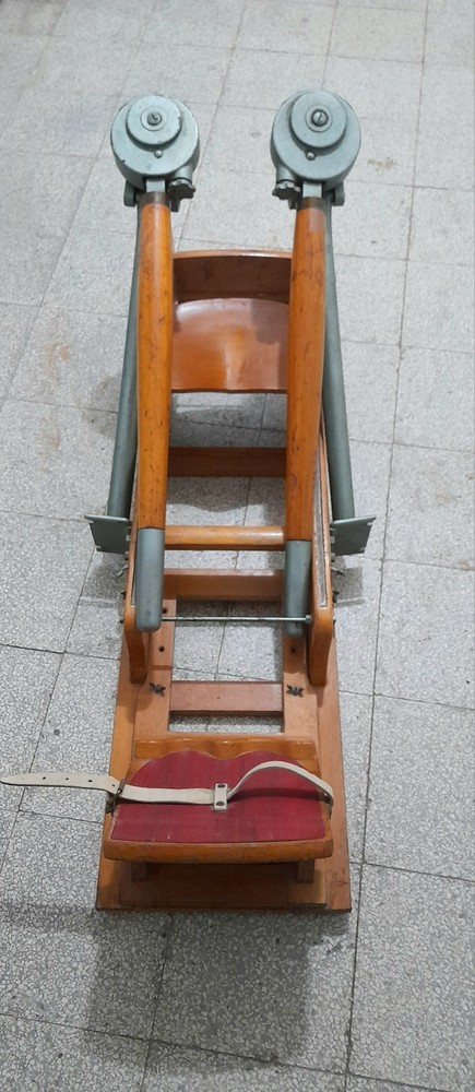 Rowing machine "Lamborgini" 1940s - Solid wood and iron - READ DESCRIPTION