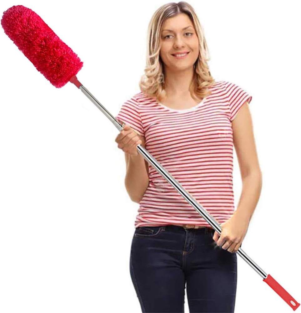 Microfiber Feather Duster Extendable Cobweb Duster W/ 100 inches Extra Long Pole