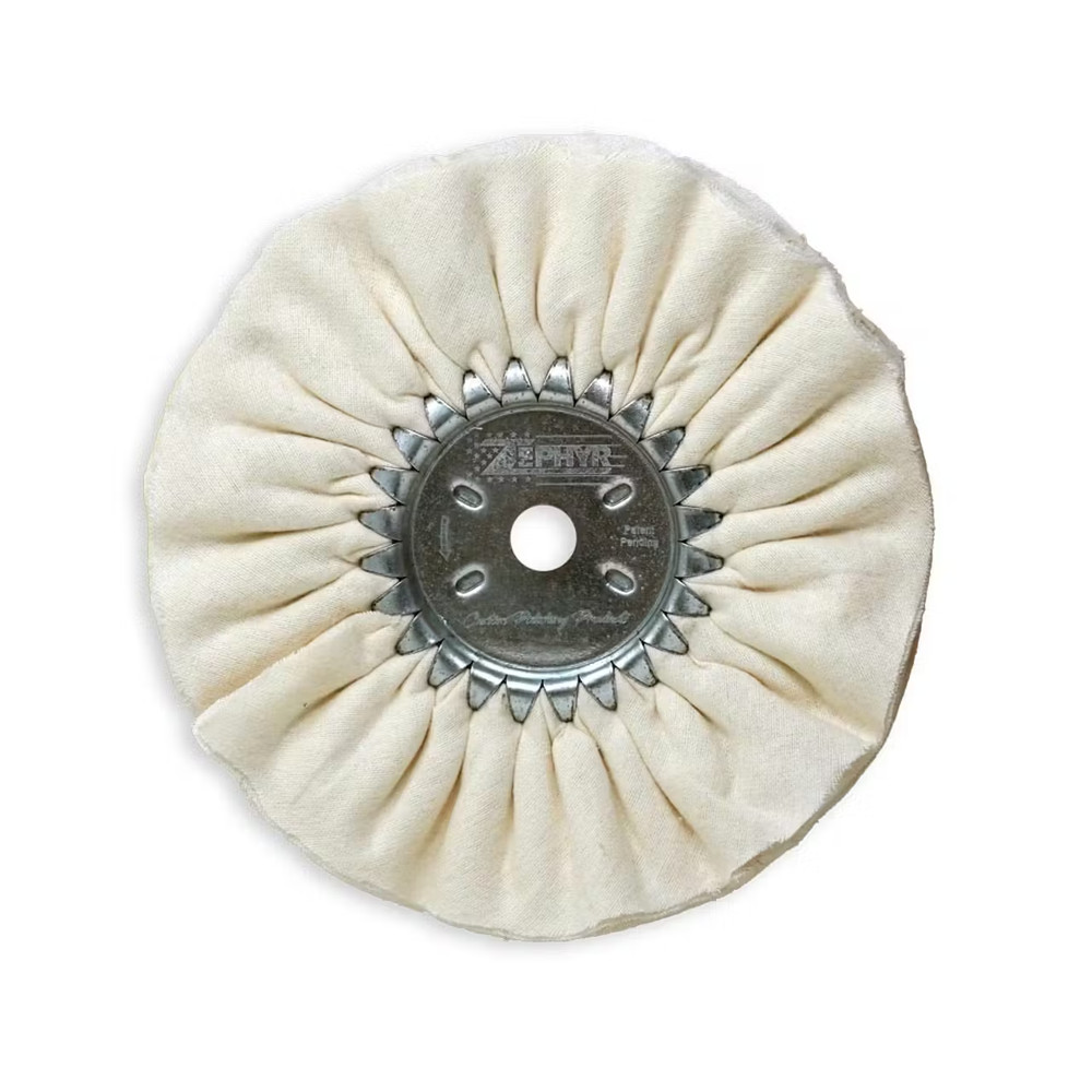 Zephyr White Domet Flannel Final Finish Buff Airway Buffing Wheel
