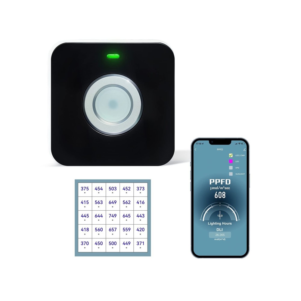 VBR-100 PAR Meter Up to 6000umol/(㎡s) DLI Calculator PPFD Recorded Method