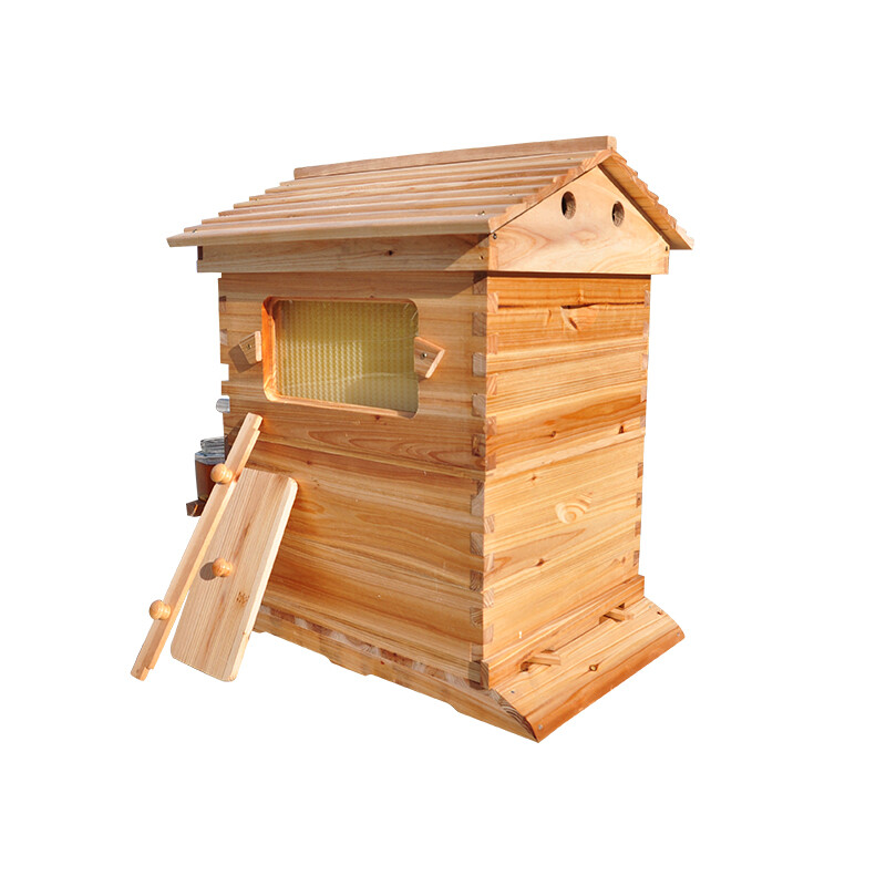 Auto Shed Bee Hive Boxes + 7x Bee Frames Honey Bee Hive House Beekeeping Frames