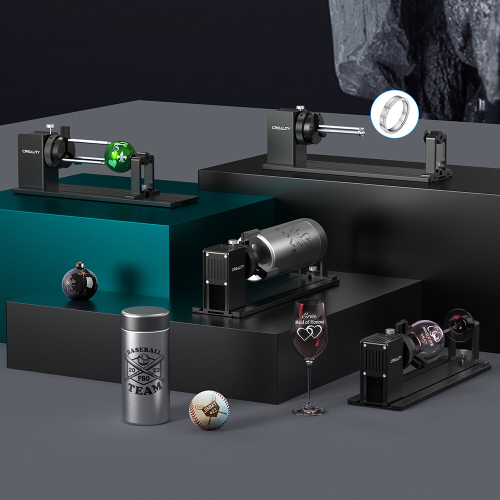 Creality Multi-Functional Laser Rotary Roller Y-axis Jaw Chuck for Engraving