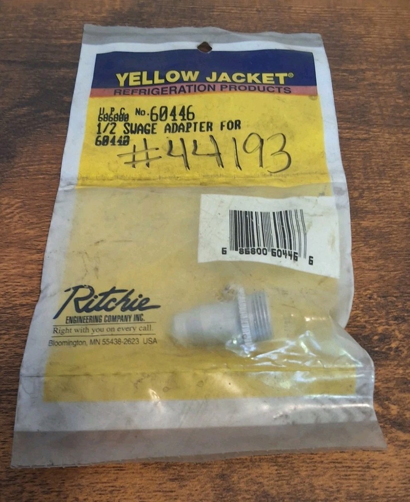 Yellow Jacket 60446 1/2 Swage Adapter For 60440