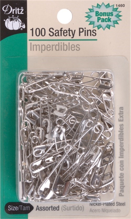 Dritz 1460 Safety Pins -Sizes 0 To 3 100/Pkg