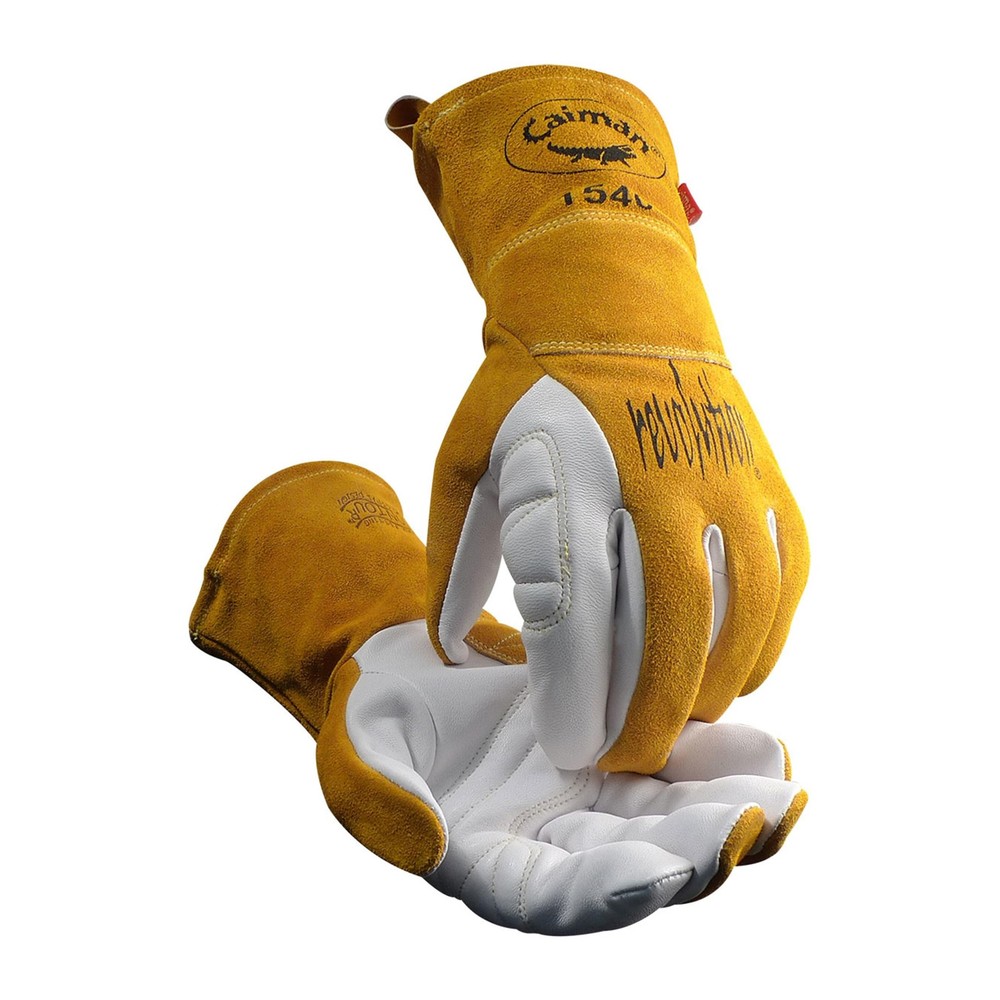 Premium Goat Grain Tig/multitask Welding Gloves Split Cowhide Back 4inch Extende