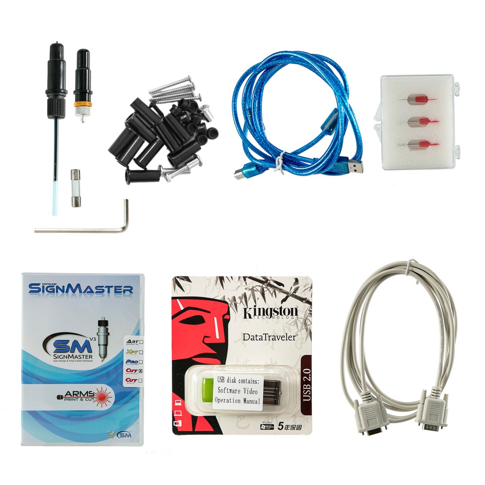 VEVOR 28" Vinyl Cutter/Plotter Sign Cutting Machine Software 20Blades LCD Black