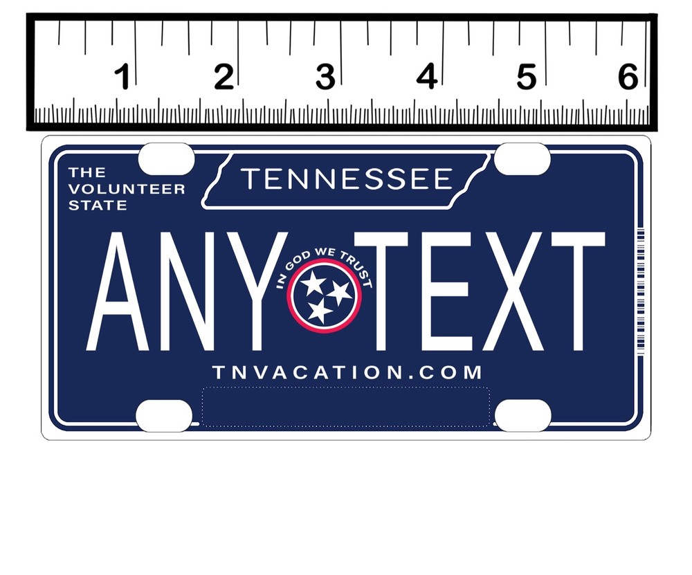Custom Personalized Aluminum Bicycle Mini State License Plate-Tennessee 2022