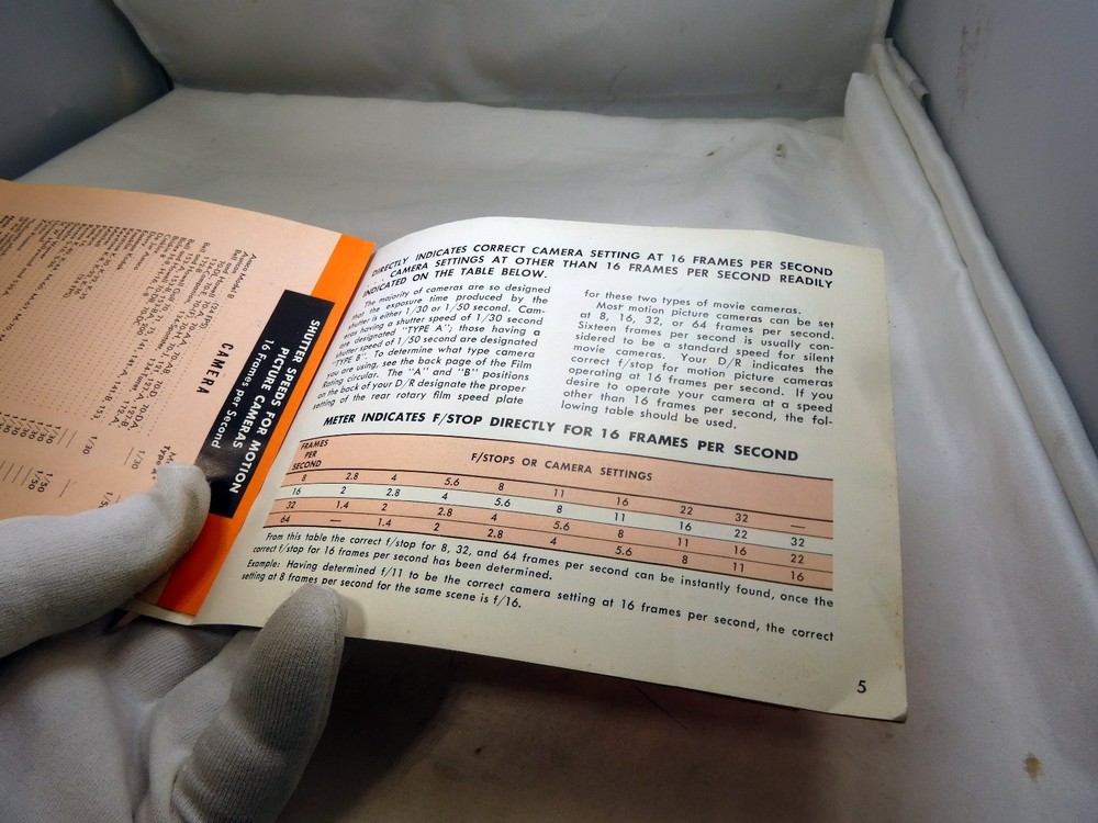 Weston Direct Reading Exposure Light Meter Instruction Manual Guide