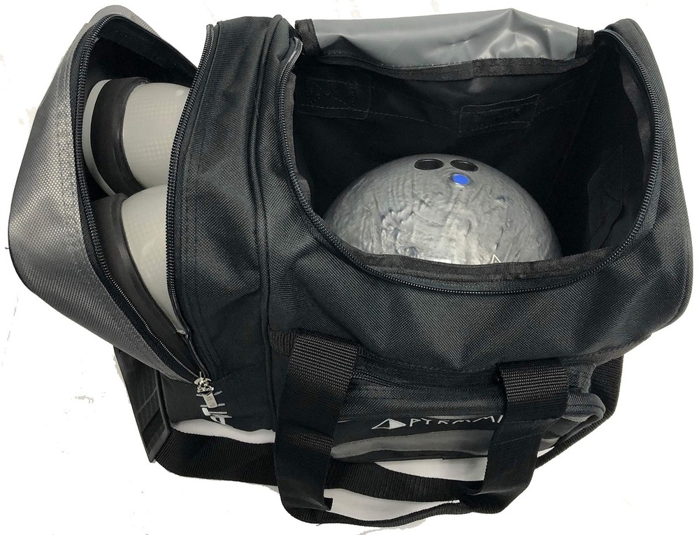 Pyramid Path Deluxe Single Tote Bowling Bag with Large Separate Compartment for