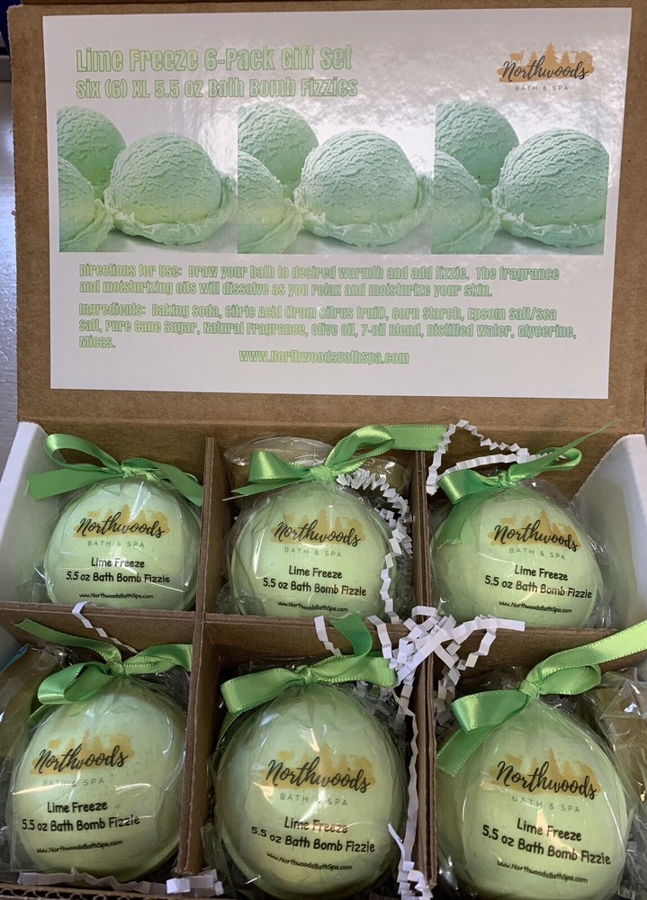 Lime Freeze 6-pack Bath Bomb Gift Set