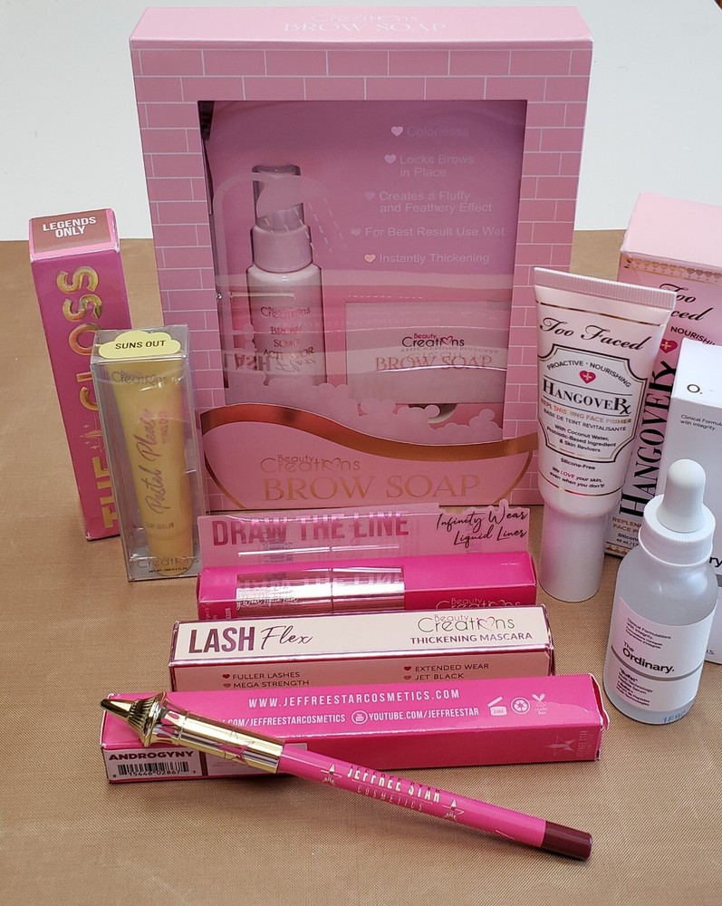 8 Pc Makeup Bundle - Jeffree Star Cosm., Too Faced, The Ordinary, Violet Voss +