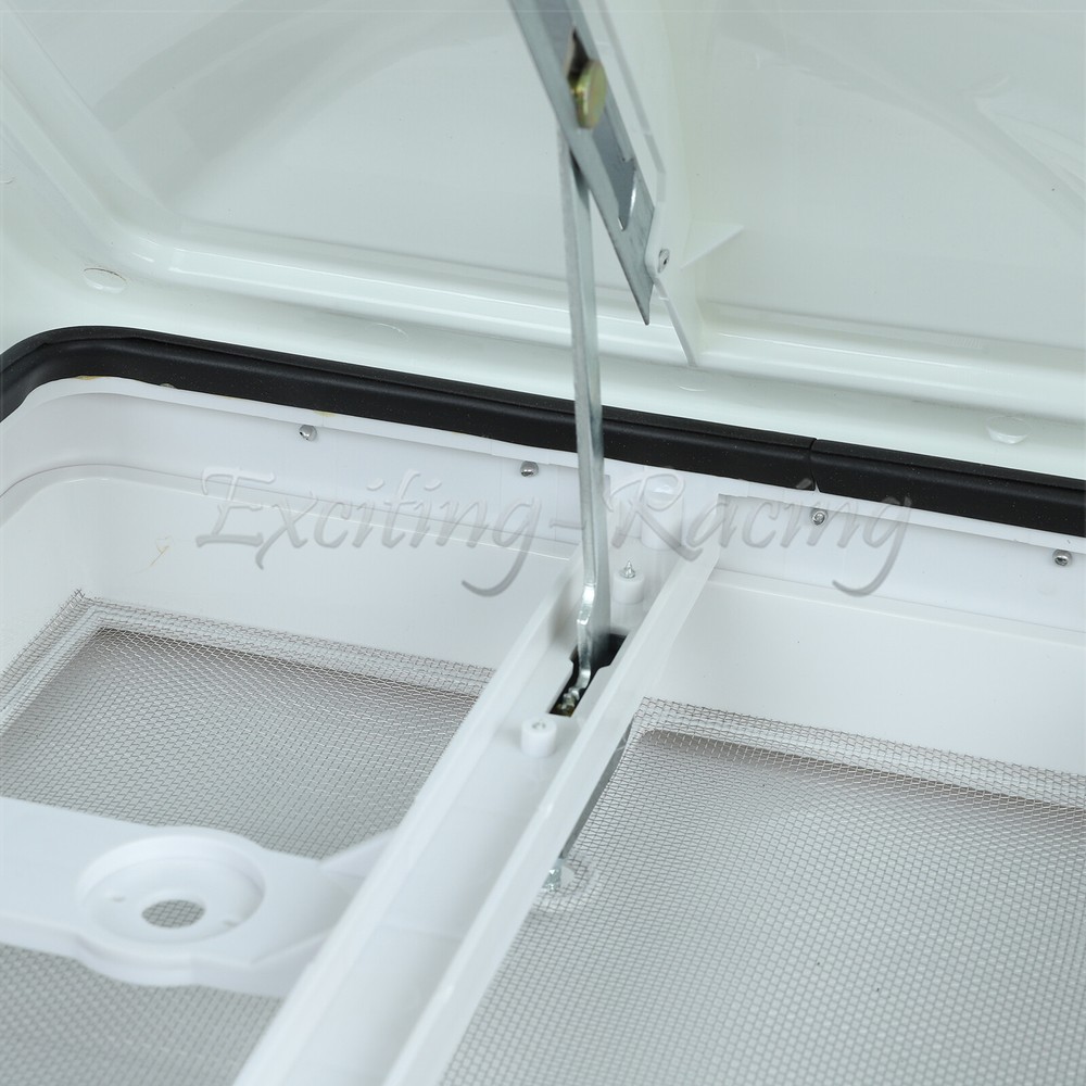 14" RV Roof Vent Kit for Camper Trailer Universal White Lid Interior Garnish