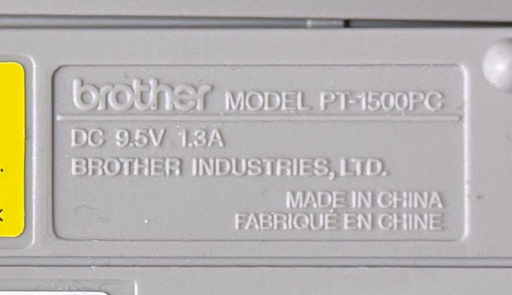 Brother P-Touch PT-1500PC Label Printer