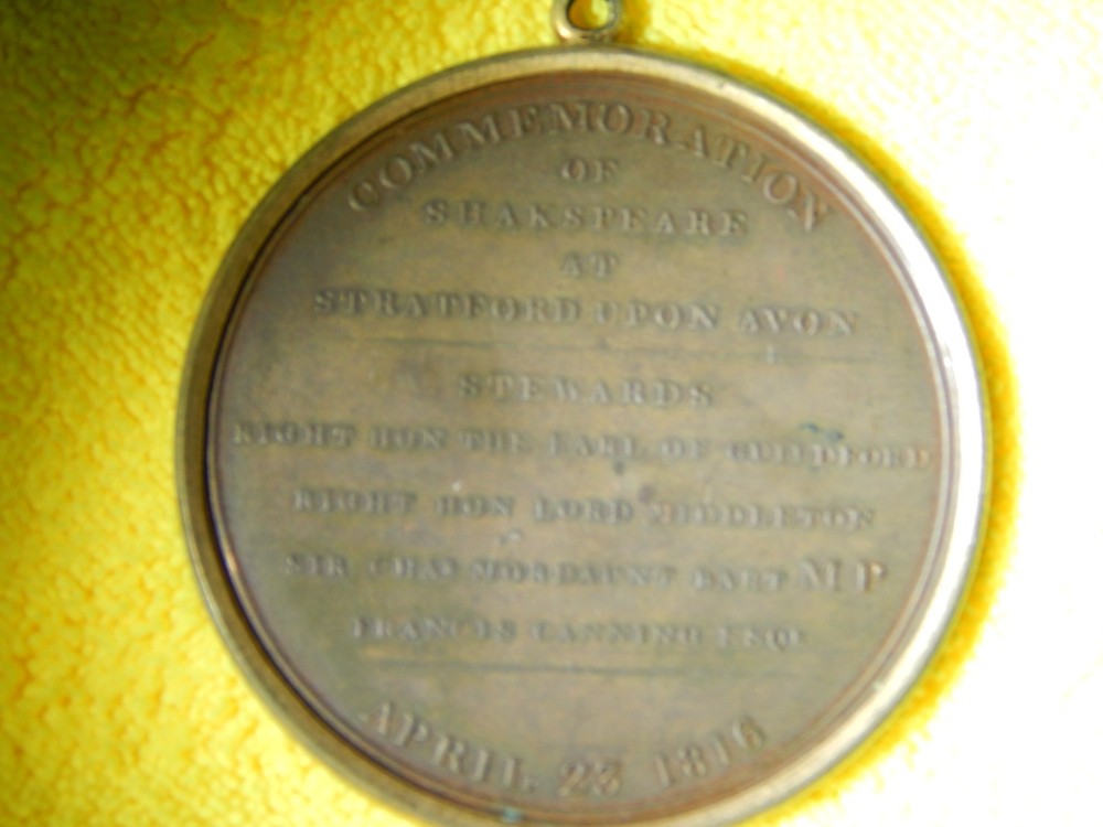 1816 Bronze Medallion Shakespeare