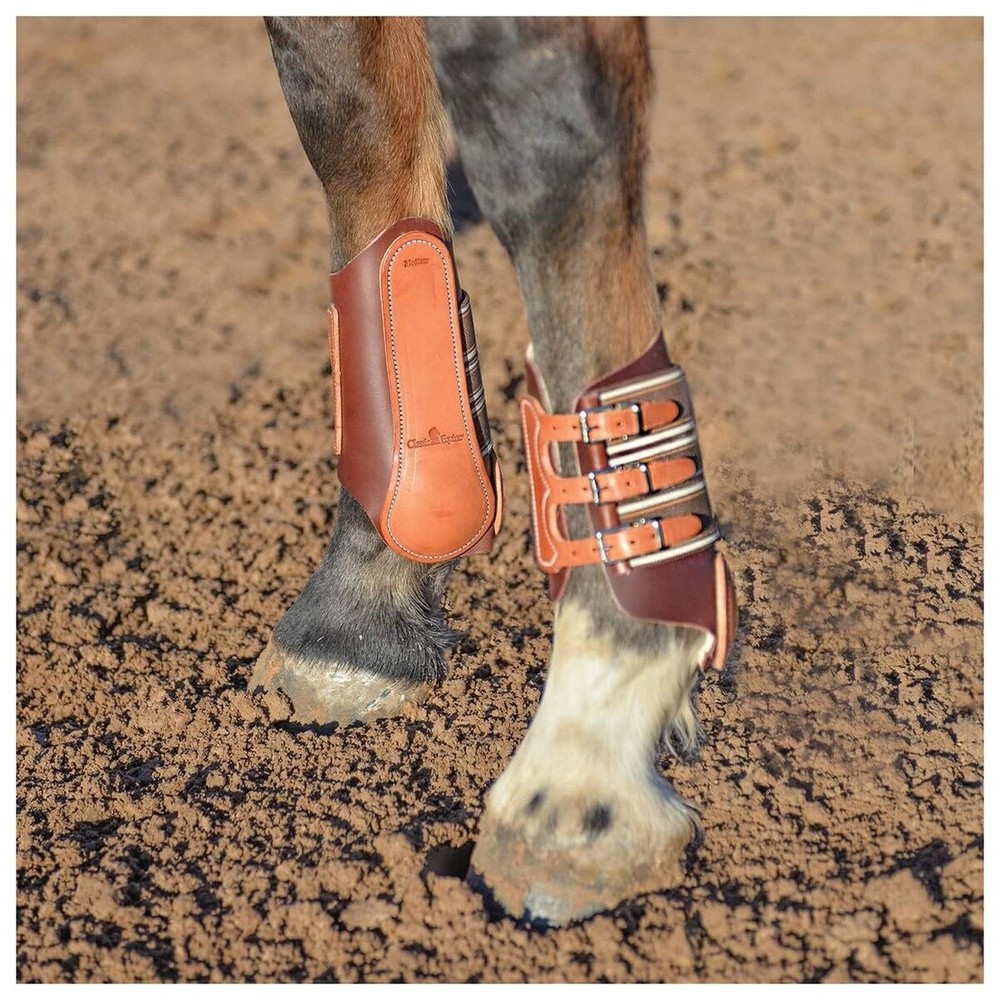 CLASSIC EQUINE Leather Front Splint Boot (LSB100B)